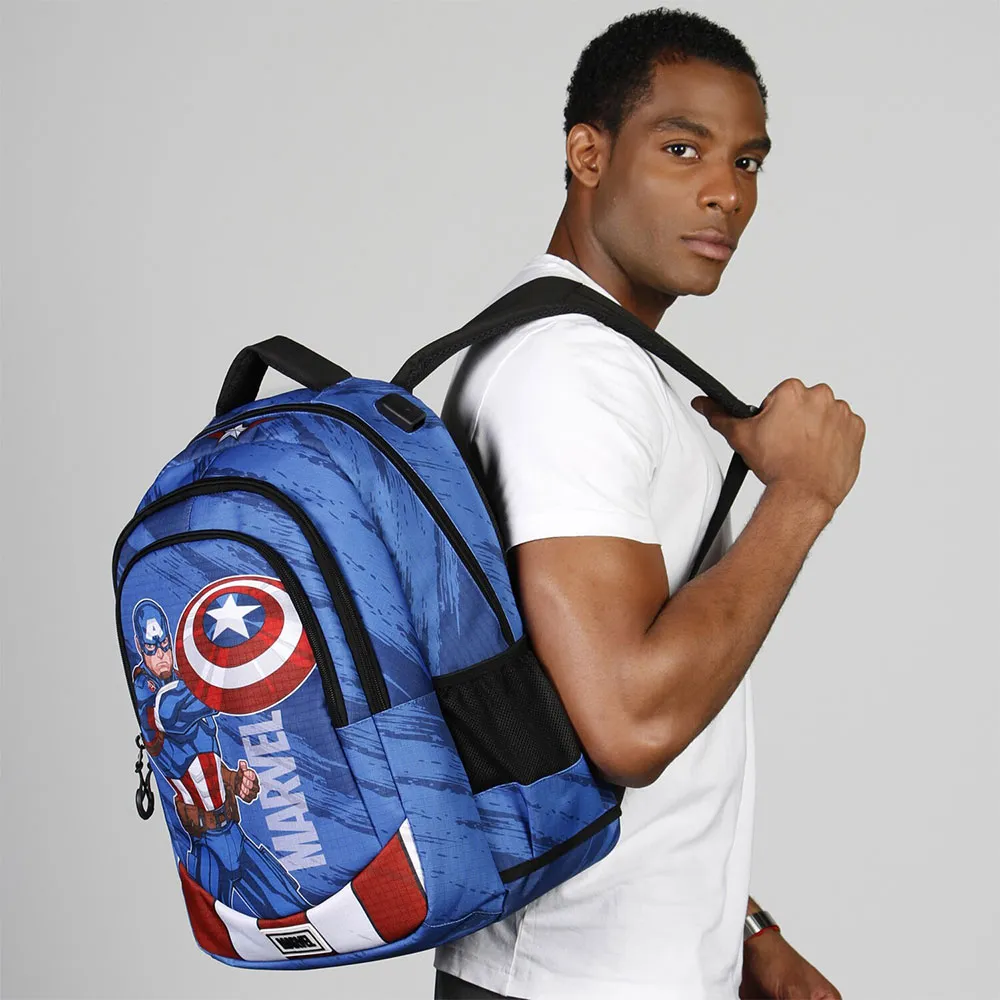 Karactermania Marvel Captain America Gears Plus Running Ryggsäck, Blue Karactermania Marvel Captain America Gears Plus Running Ryggsäck, Blue