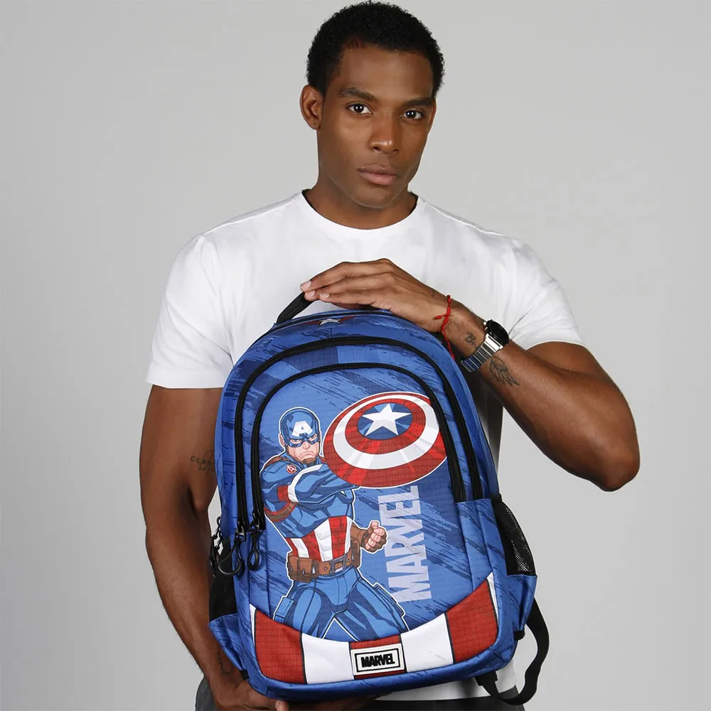 Karactermania Marvel Captain America Gears Plus Running Ryggsäck, Blue Karactermania Marvel Captain America Gears Plus Running Ryggsäck, Blue