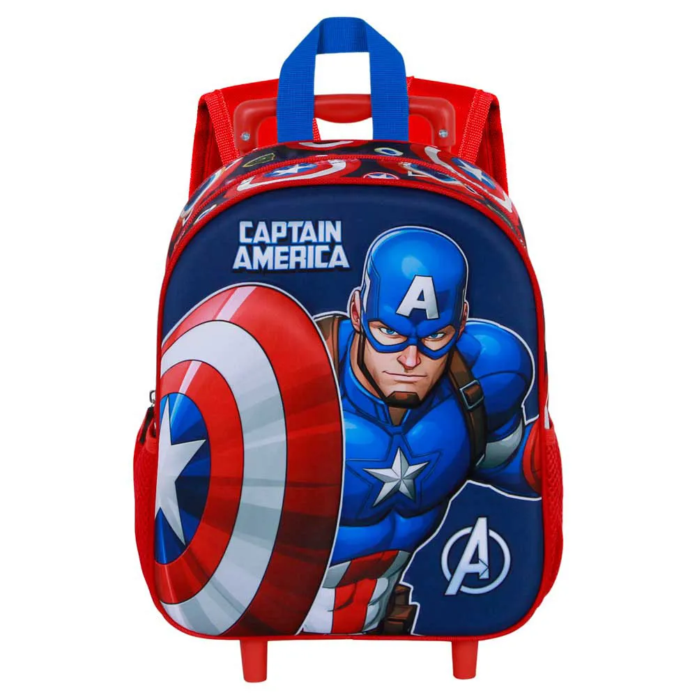 Karactermania Marvel Captain America Patriot 3d Ryggsäck Med Hjul, Multicolor