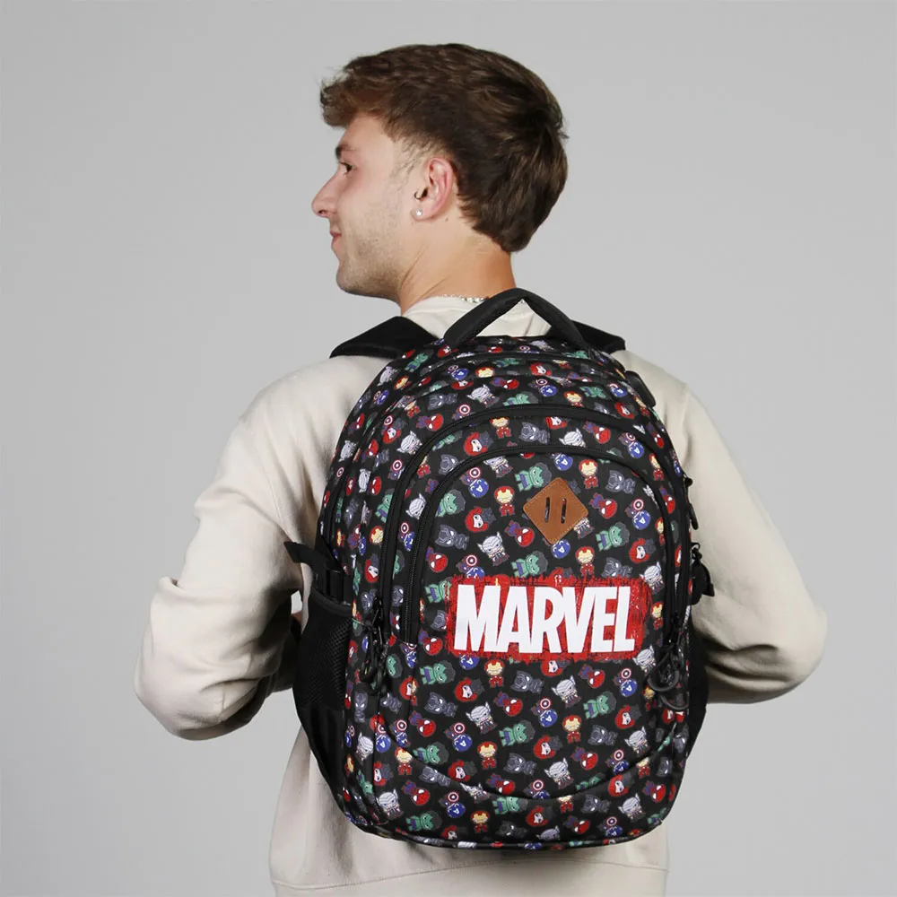 Karactermania Marvel The Avengers Chibi Plus Running Ryggsäck, Black Karactermania Marvel The Avengers Chibi Plus Running Ryggsäck, Black