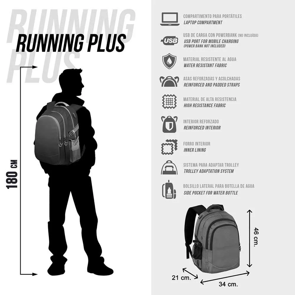 Karactermania Naruto Kanji Plus Running Ryggsäck, Black Karactermania Naruto Kanji Plus Running Ryggsäck, Black