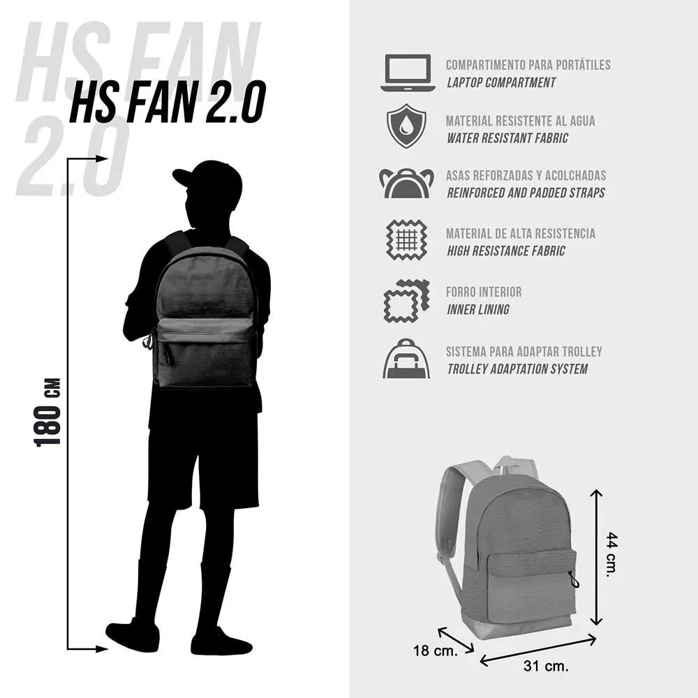 Karactermania Naruto Kid Fan Hs 2.2 Ryggsäck, Grey