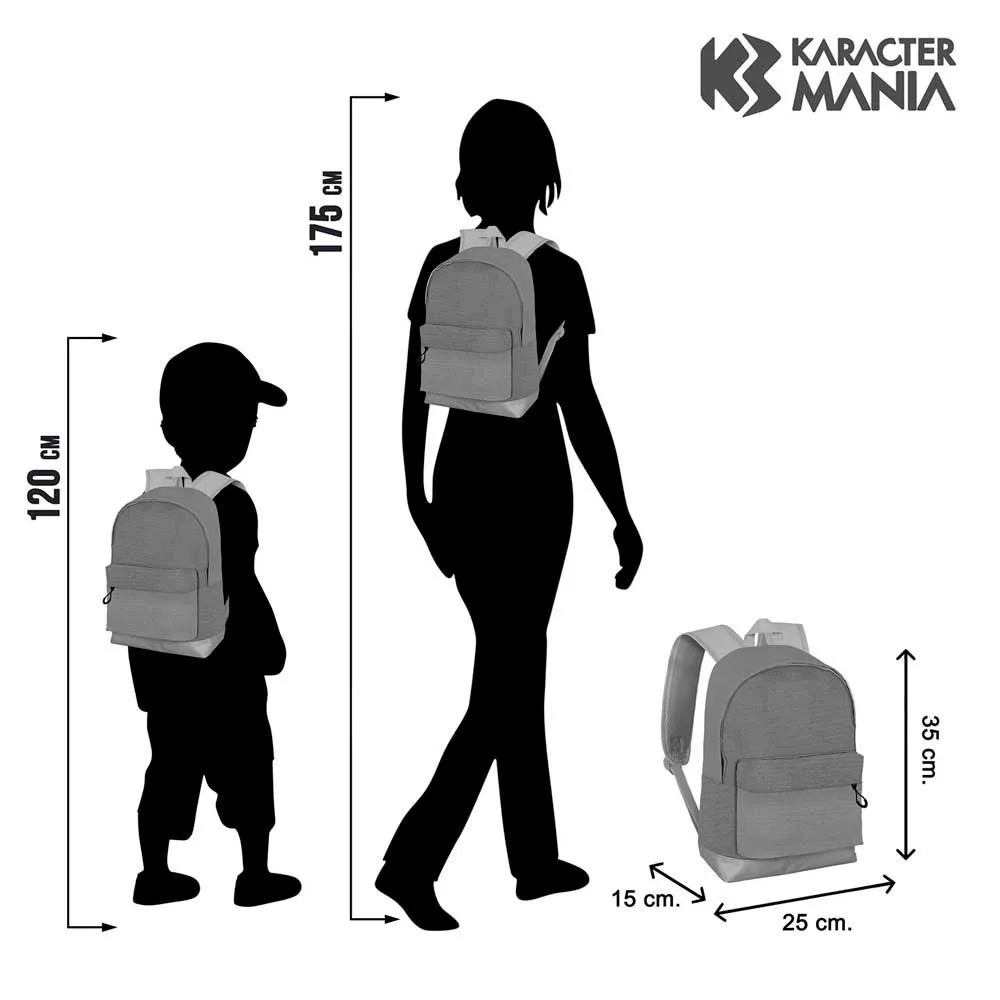 Karactermania Naruto Kid Small Fan Hs Ryggsäck, Grey Karactermania Naruto Kid Small Fan Hs Ryggsäck, Grey