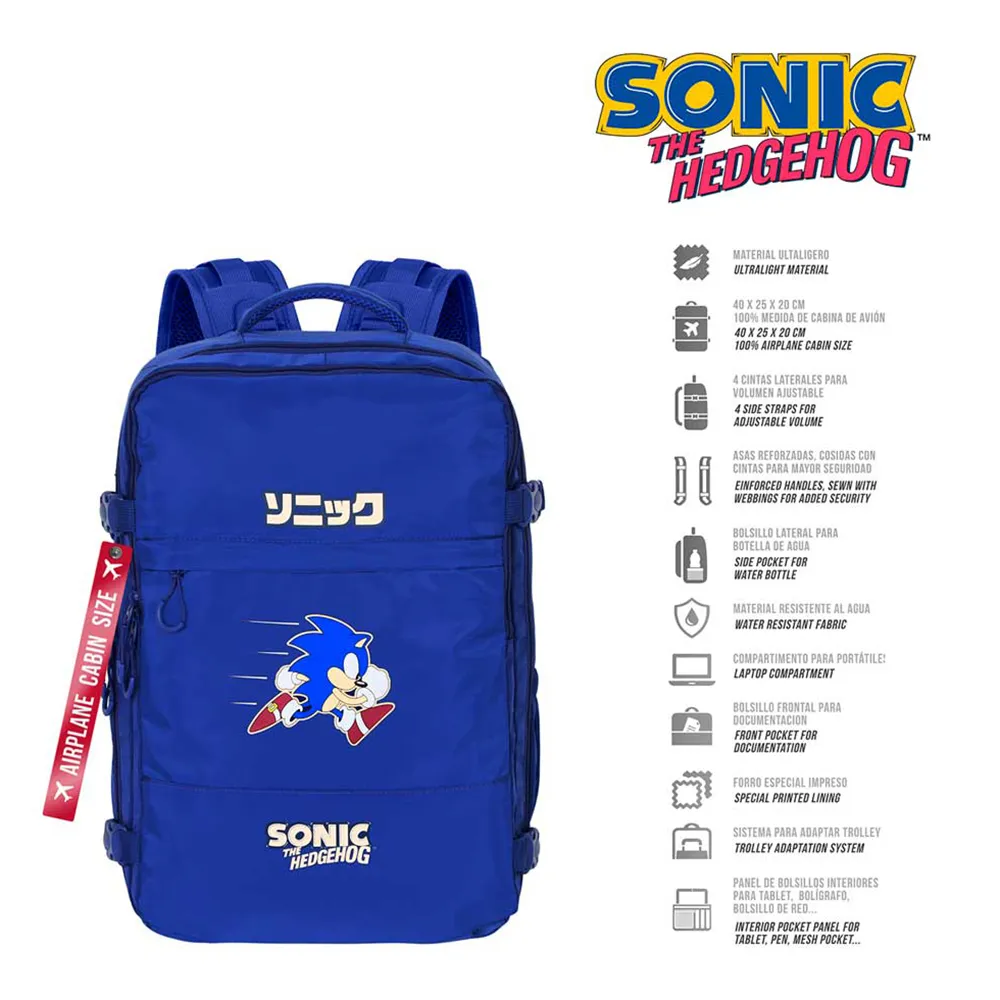 Karactermania Sonic The Hedgehog Sega Action Mercury 40x20x25 Cm Ryggsäck, Blue