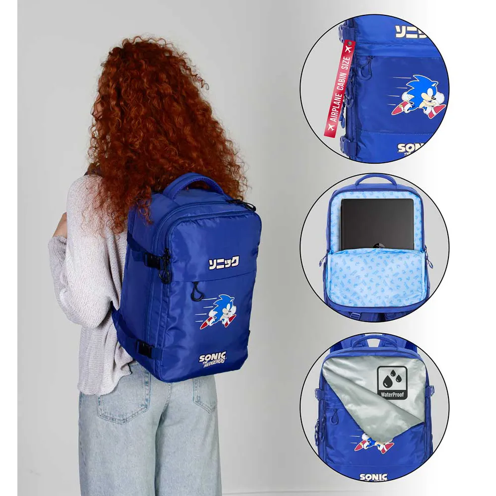 Karactermania Sonic The Hedgehog Sega Action Mercury 40x20x25 Cm Ryggsäck, Blue