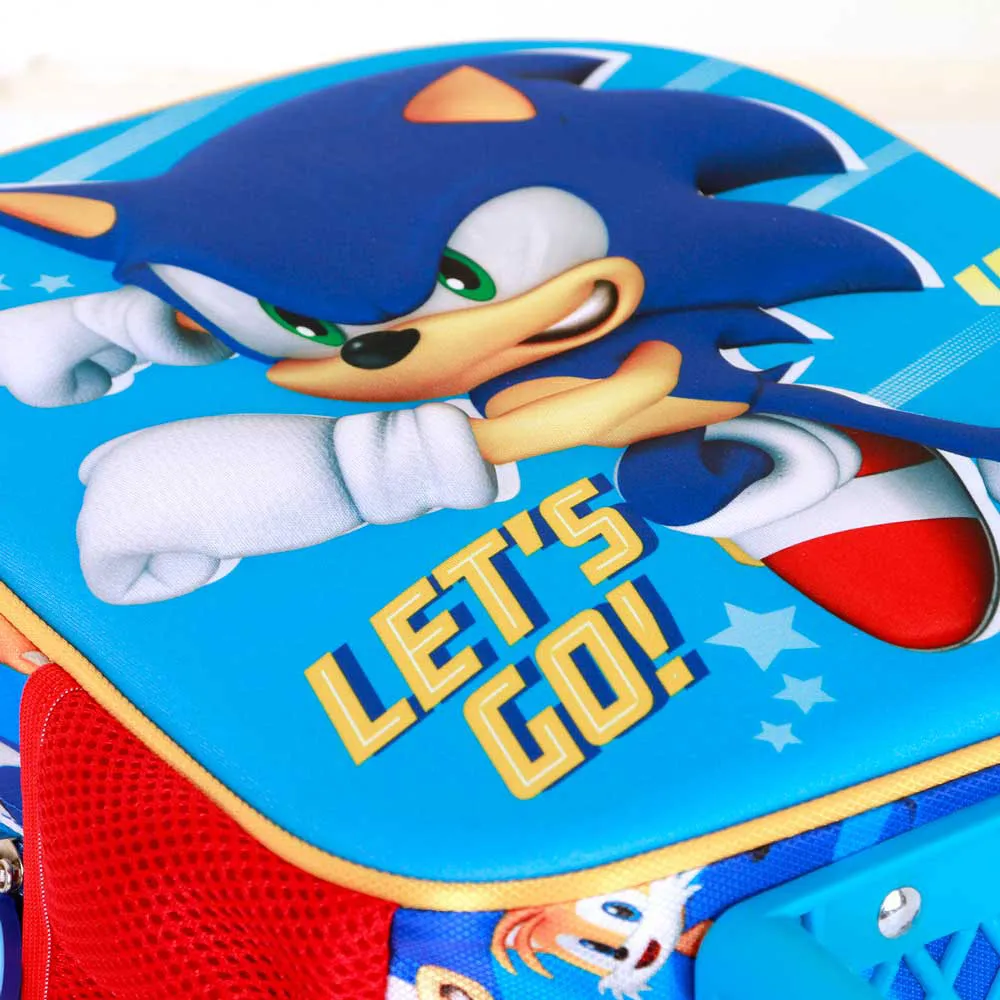 Karactermania Sonic The Hedgehog Sega Go 3d Ryggsäck Med Hjul, Blue