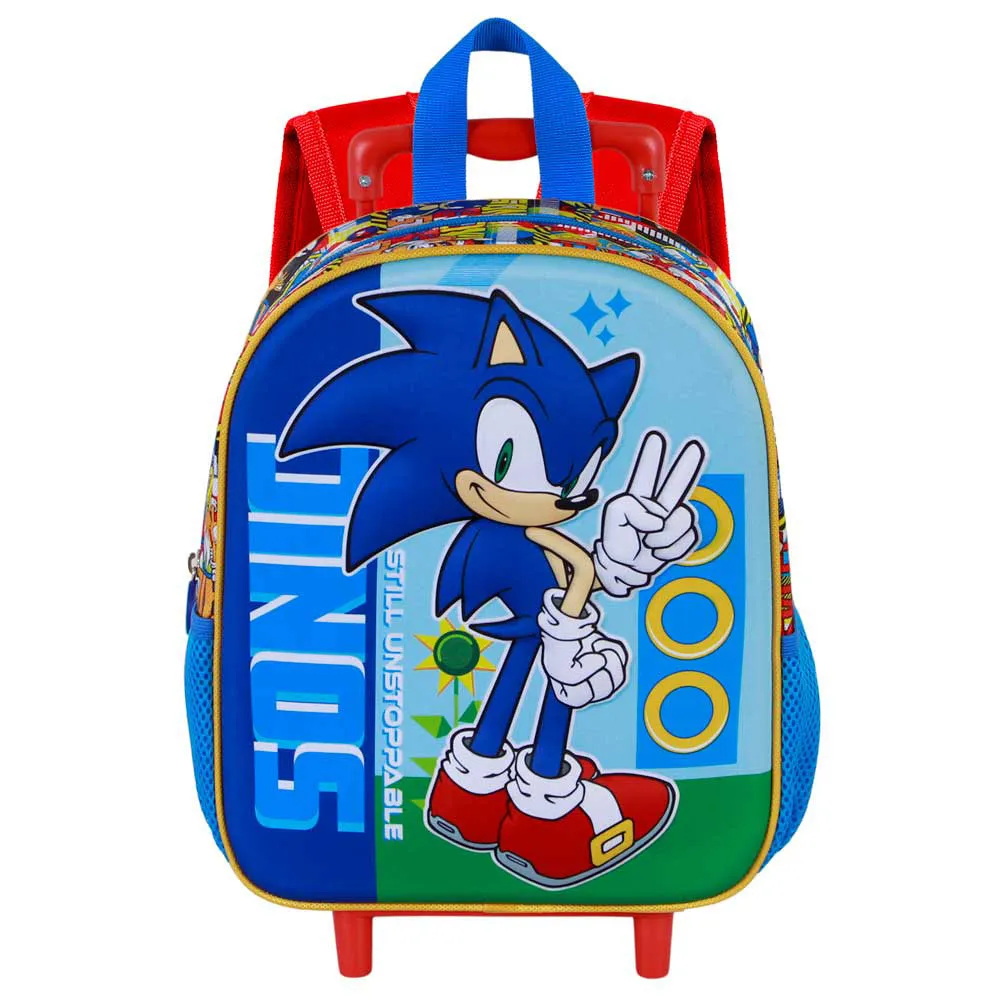 Karactermania Sonic The Hedgehog Sega Unstoppable 3d Ryggsäck Med Hjul, Blue