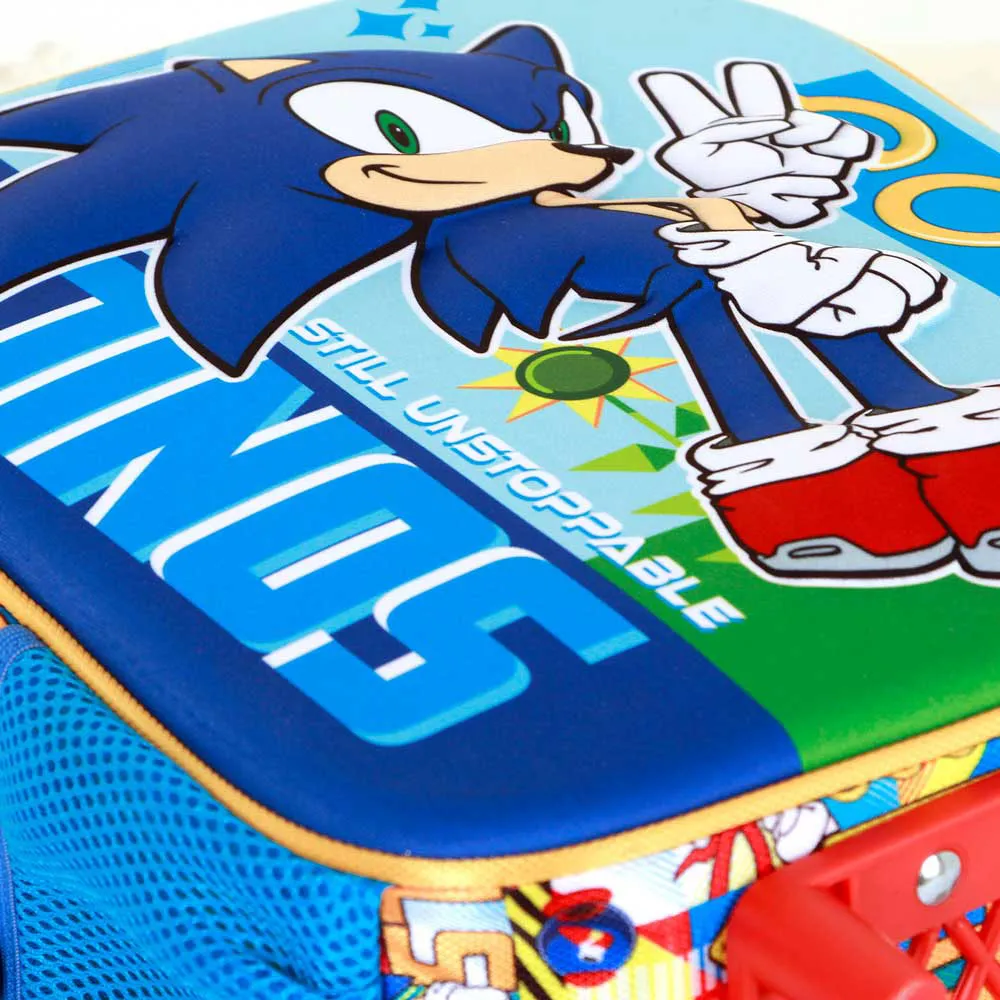 Karactermania Sonic The Hedgehog Sega Unstoppable 3d Ryggsäck Med Hjul, Blue