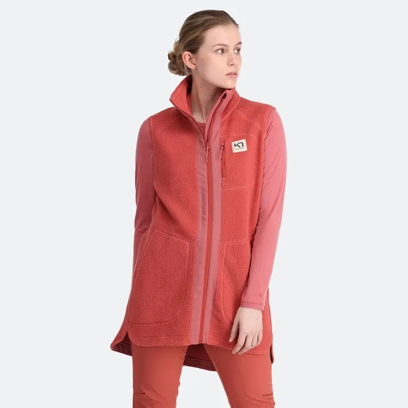 Kari Traa Sanne Pile Jacket, Dark dusty orange pink Kari Traa Sanne Pile Jacket, Dark dusty orange pink