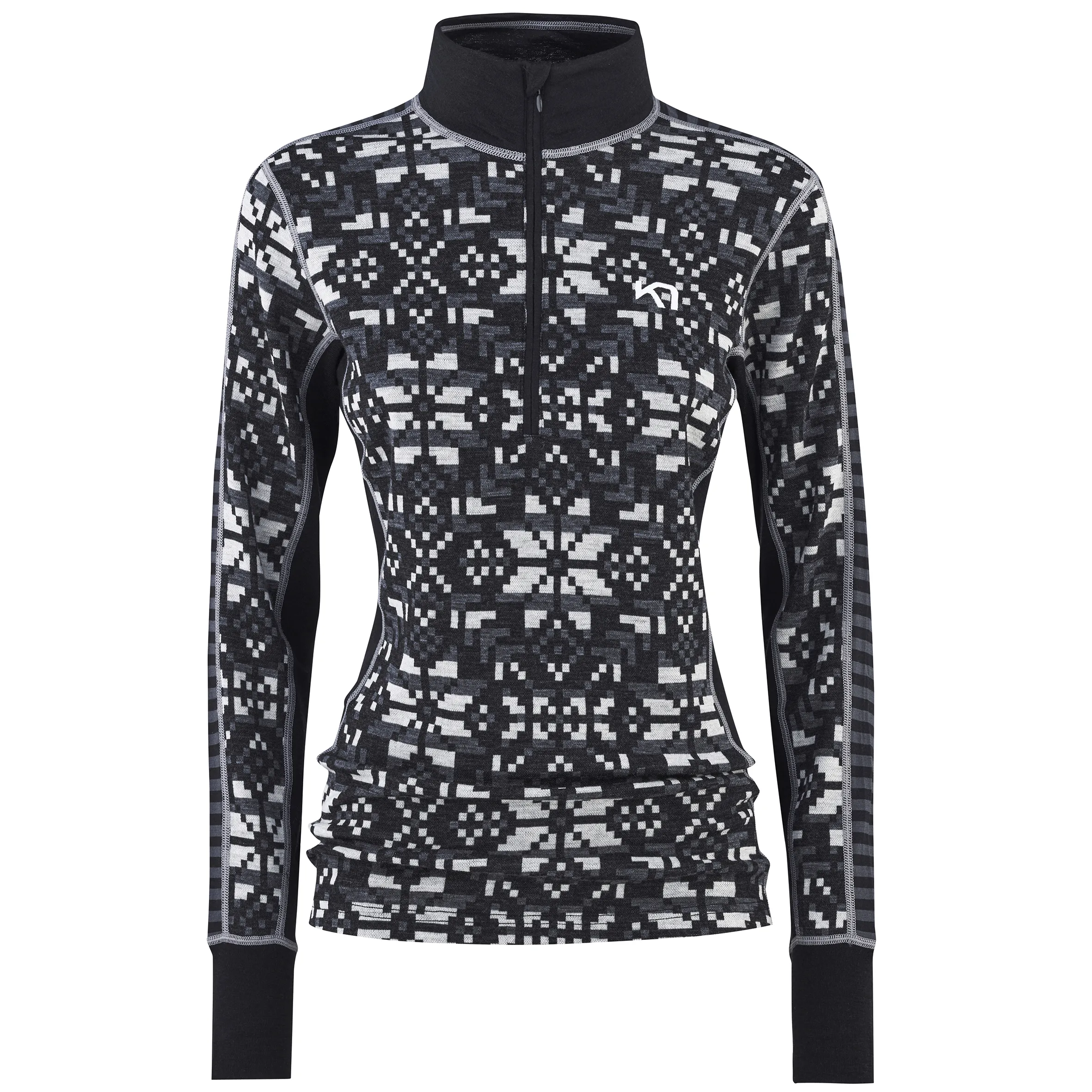 Kari Traa Women's Else Wool Half-Zip, Black, L Kari Traa Women's Else Wool Half-Zip, Black, L