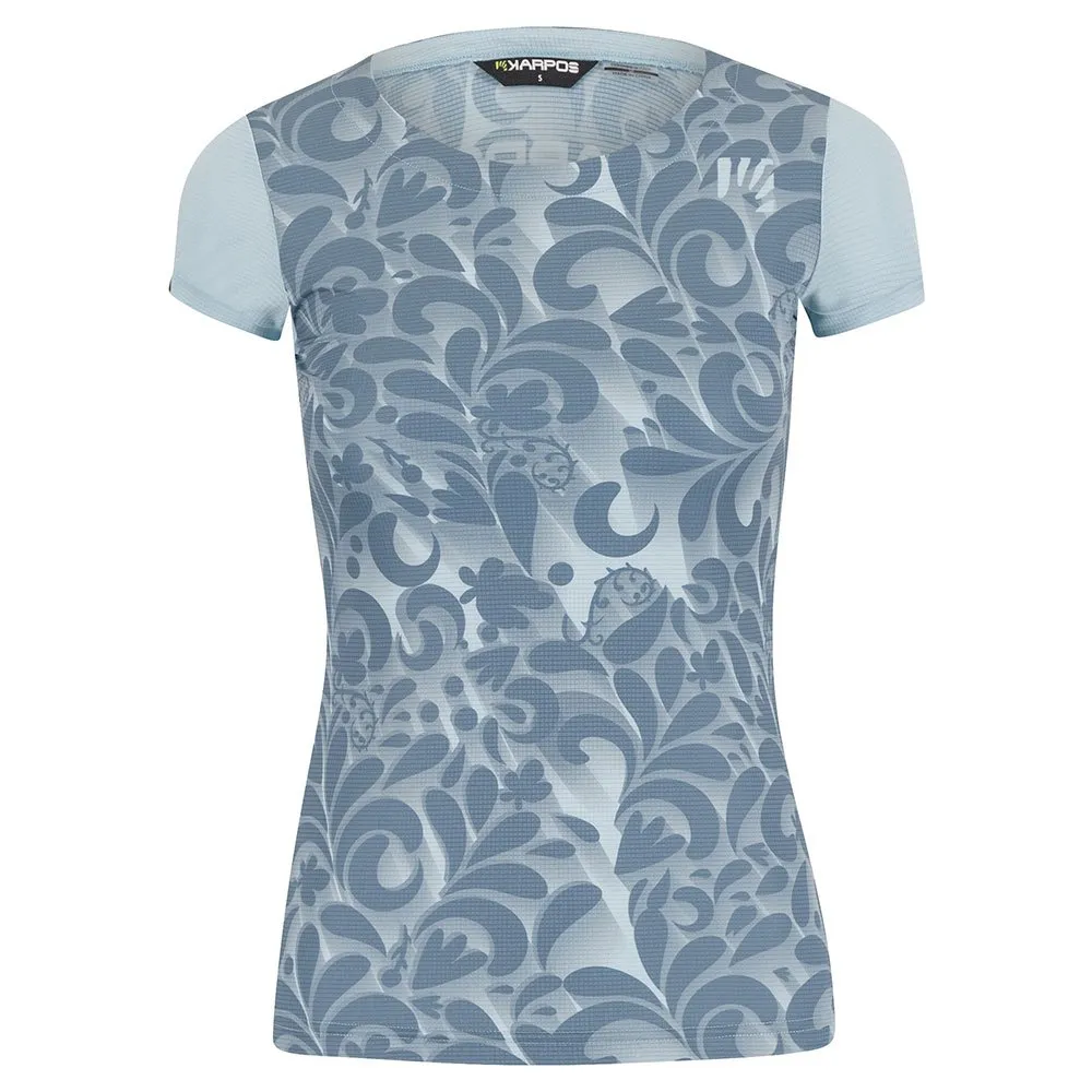 Karpos Low Print T-shirt Med Korta ärmar, Aquamarine / spring lake