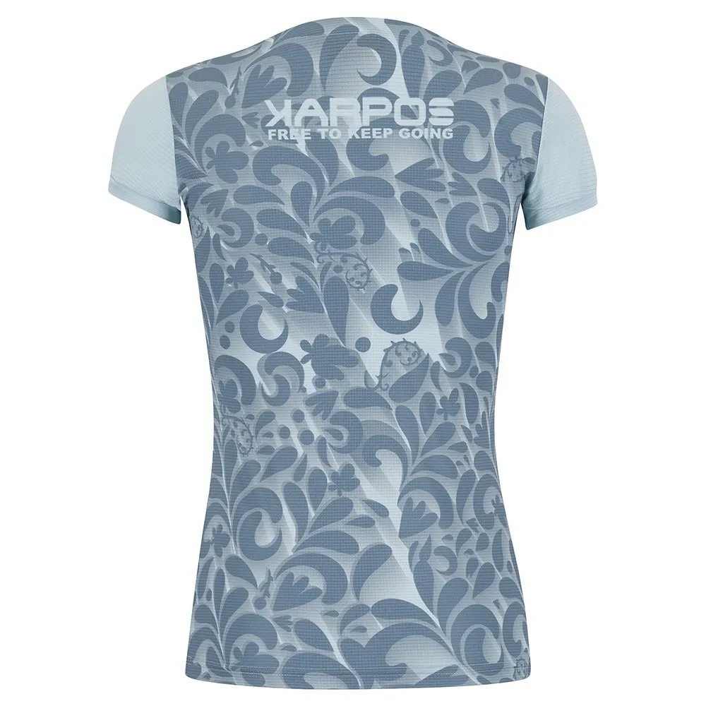 Karpos Low Print T-shirt Med Korta ärmar, Aquamarine / spring lake