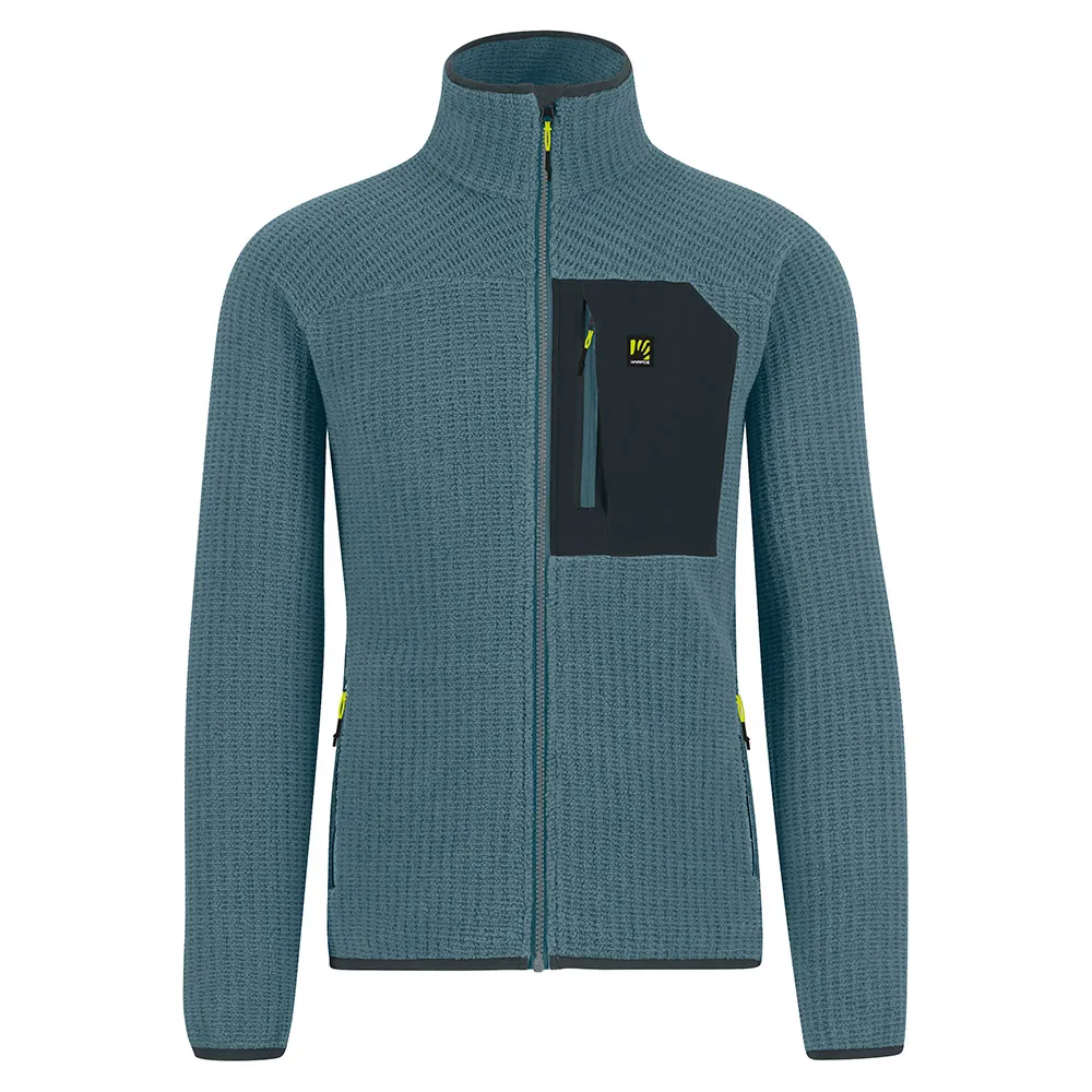 Karpos Rocchetta Evo Fleecejacka Med Dragkedja, Smoke blue / woodland gray Karpos Rocchetta Evo Fleecejacka Med Dragkedja, Smoke blue / woodland gray