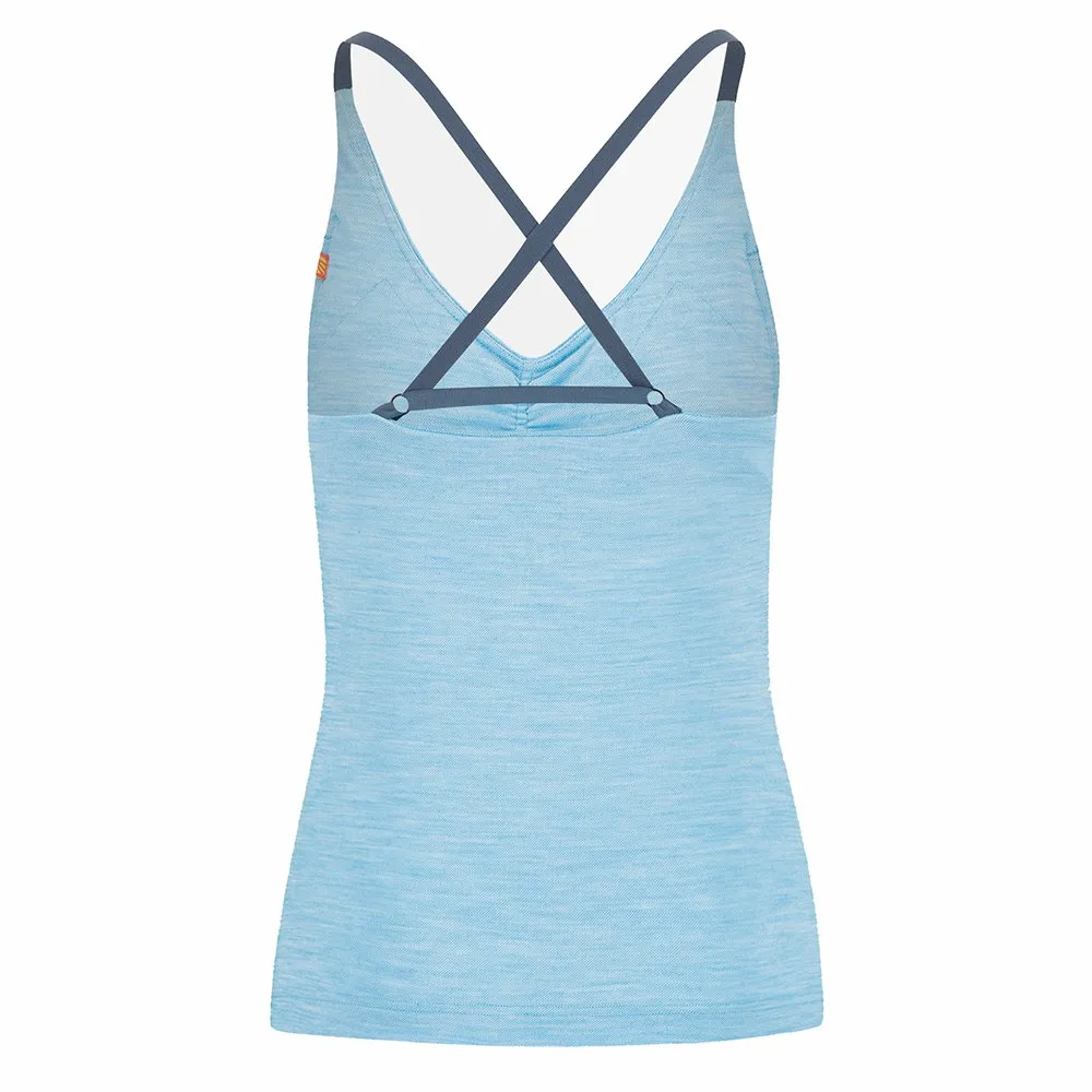 Karpos Verdana Merino ärmlös T-shirt, Blue atoll