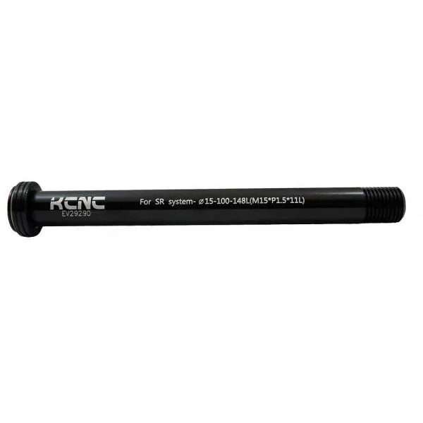 KCNC Kqr08 Al6061 Shimano/fox Genomgående Axel Fram, Black, 15 x 100mm
