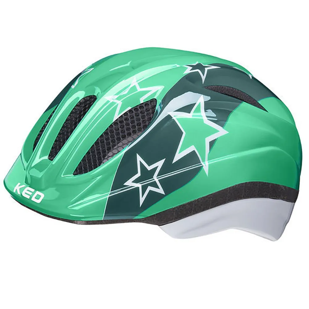 KED Meggy Juniorhjälm, Green Stars KED Meggy Juniorhjälm, Green Stars