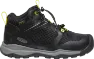 KEEN Kids' Wanduro Waterproof Boot, Black-Silver, 32/33