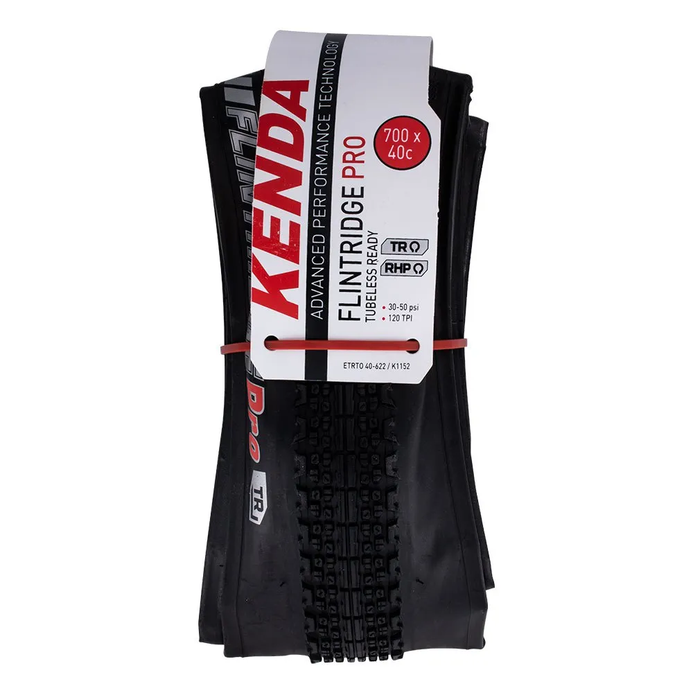 Kenda Flintridge Pro Tr 120 Tpi Tubeless 700c X 40 Graveldäck, Black / green, 700C x 40