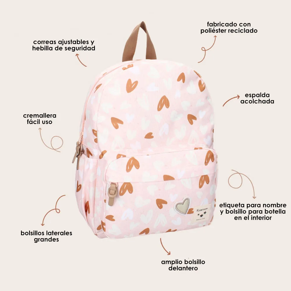 Kidzroom Loving Days Ryggsäck, Pink