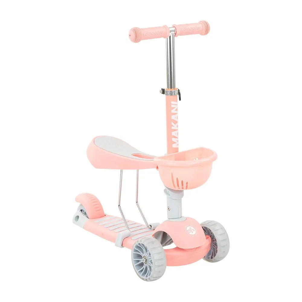Kikkaboo Makani Bonbon 3 In 1 Candy Sparkcykel, Pink, One Size
