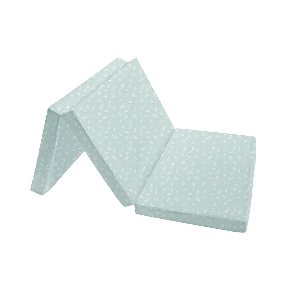 Kikkaboo Vikbar Madrass Med Löv 60/120/5 Cm, Mint