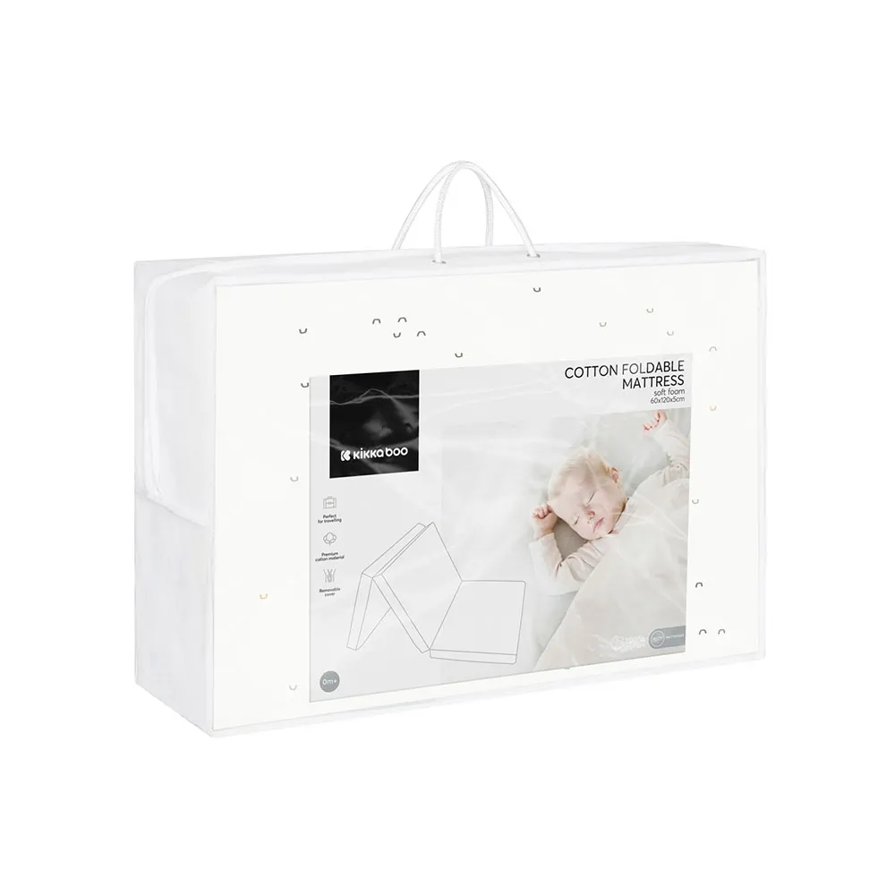 Kikkaboo Vikbar Madrass Med Sömnigt Fårmönster 60/120/5 Cm, Multicolor