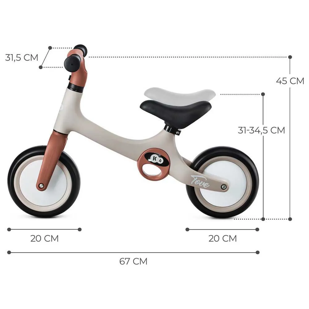 Kinderkraft Tove Desert Springcykel, Beige, One Size
