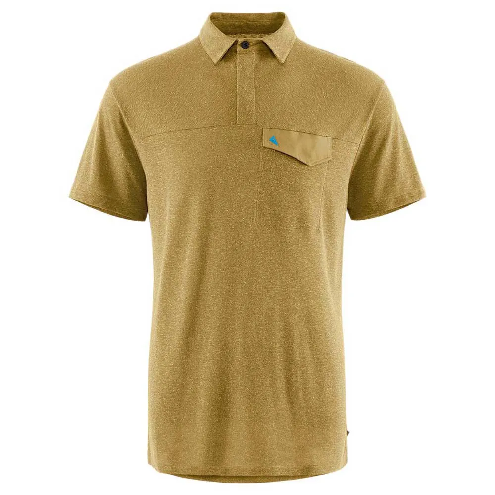 Klättermusen Aurvandil Kortärmad Polotröja, Dark straw