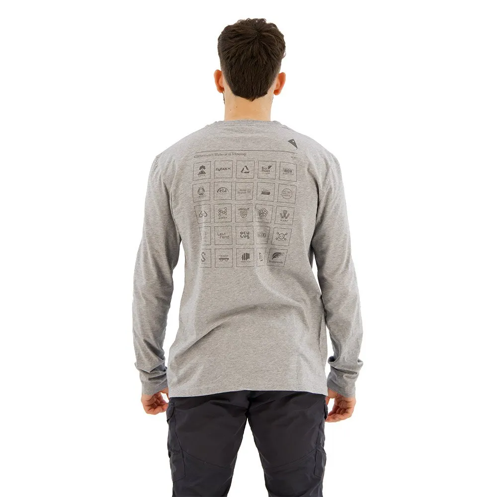 Klättermusen Runa Elements T-shirt Med Lång ärm, Grey melange