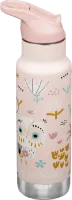 Klean Kanteen Kids' Classic Insulated Water Bottle with Flip Seal Sport Cap and Straw Klean Kanteen Kids' Classic Insulated Water Bottle with Flip Seal Sport Cap and Straw