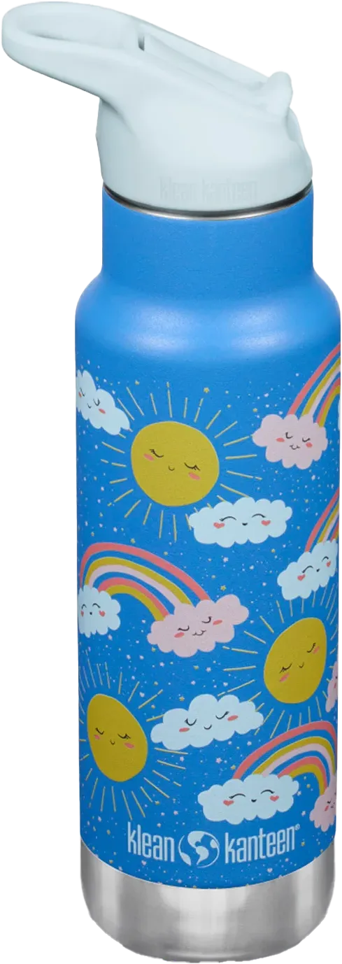 Klean Kanteen Kids' Classic Insulated Water Bottle with Flip Seal Sport Cap and Straw Klean Kanteen Kids' Classic Insulated Water Bottle with Flip Seal Sport Cap and Straw