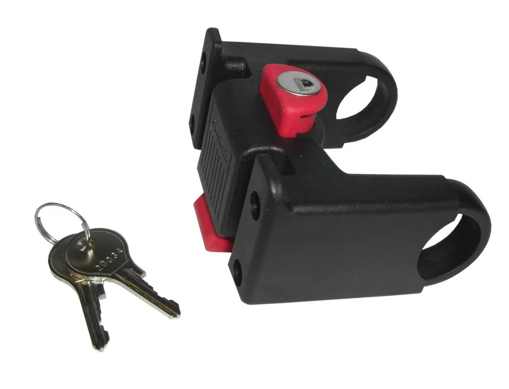 Klickfix beslag med nyckel, Black, One Size