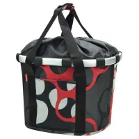 Klickfix Bikebasket grön m. mönster Klickfix Bikebasket grön m. mönster