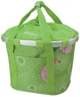 Klickfix Bikebasket grön m. mönster Klickfix Bikebasket grön m. mönster