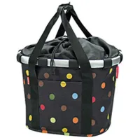 Klickfix Bikebasket grön m. mönster Klickfix Bikebasket grön m. mönster