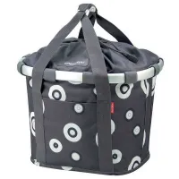 Klickfix Bikebasket grön m. mönster Klickfix Bikebasket grön m. mönster