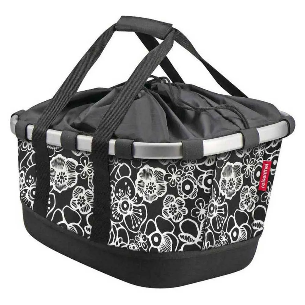 Klickfix Bikebasket Gt Racktime Snap It Bakre Korg 21l, Black flowers, One Size Klickfix Bikebasket Gt Racktime Snap It Bakre Korg 21l, Black flowers, One Size