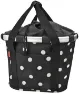 Klickfix Bikebasket svart med vita prickar, Dots, One Size