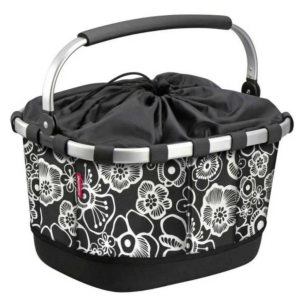 Klickfix Carrybag Uniklip Bakre Korg 21l, Black flowers, One Size Klickfix Carrybag Uniklip Bakre Korg 21l, Black flowers, One Size