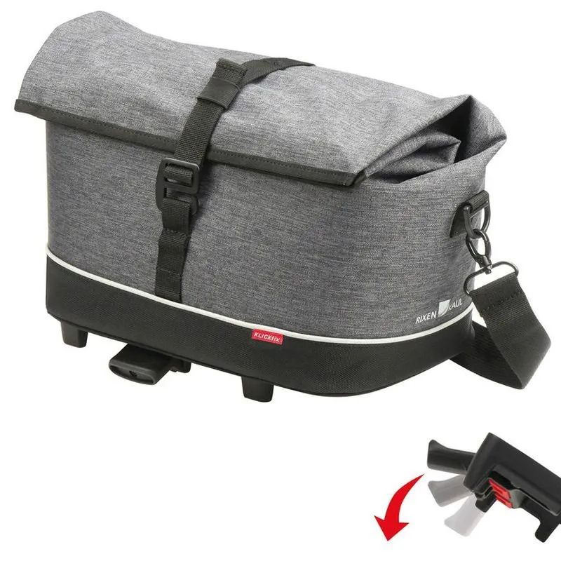 Klickfix Rackpack City Cykelväska 8l, Grey tweed, One Size Klickfix Rackpack City Cykelväska 8l, Grey tweed, One Size