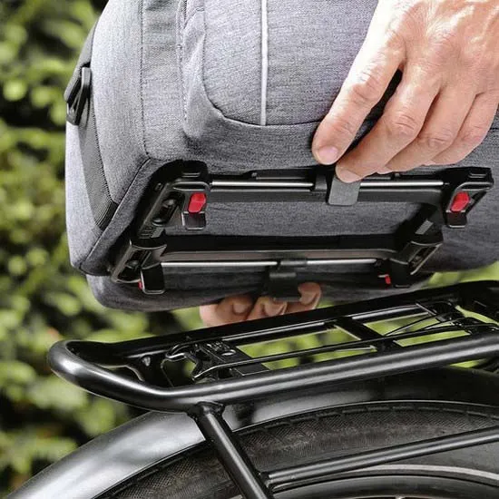 Klickfix Rackpack Light Uniklip 8 Cykelväska, Grey, One Size