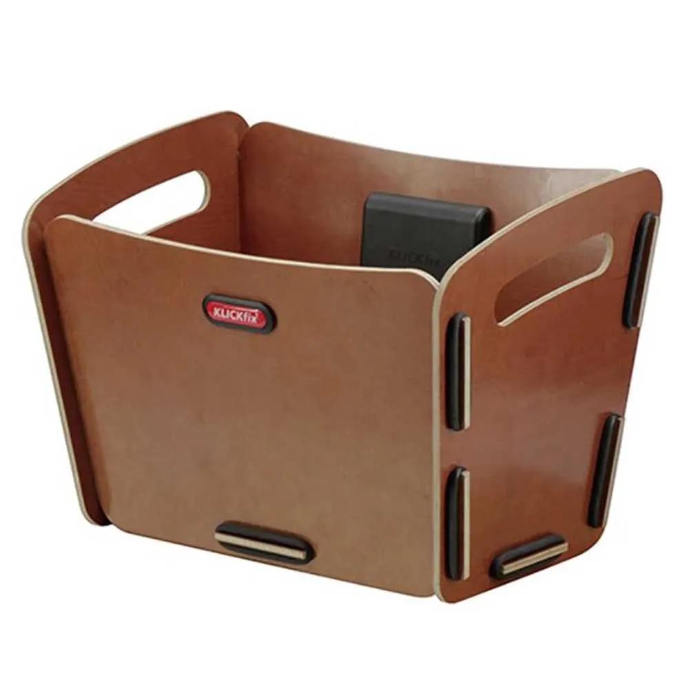 Klickfix Radkiste Natural Wood Korg 10l, Brown, One Size