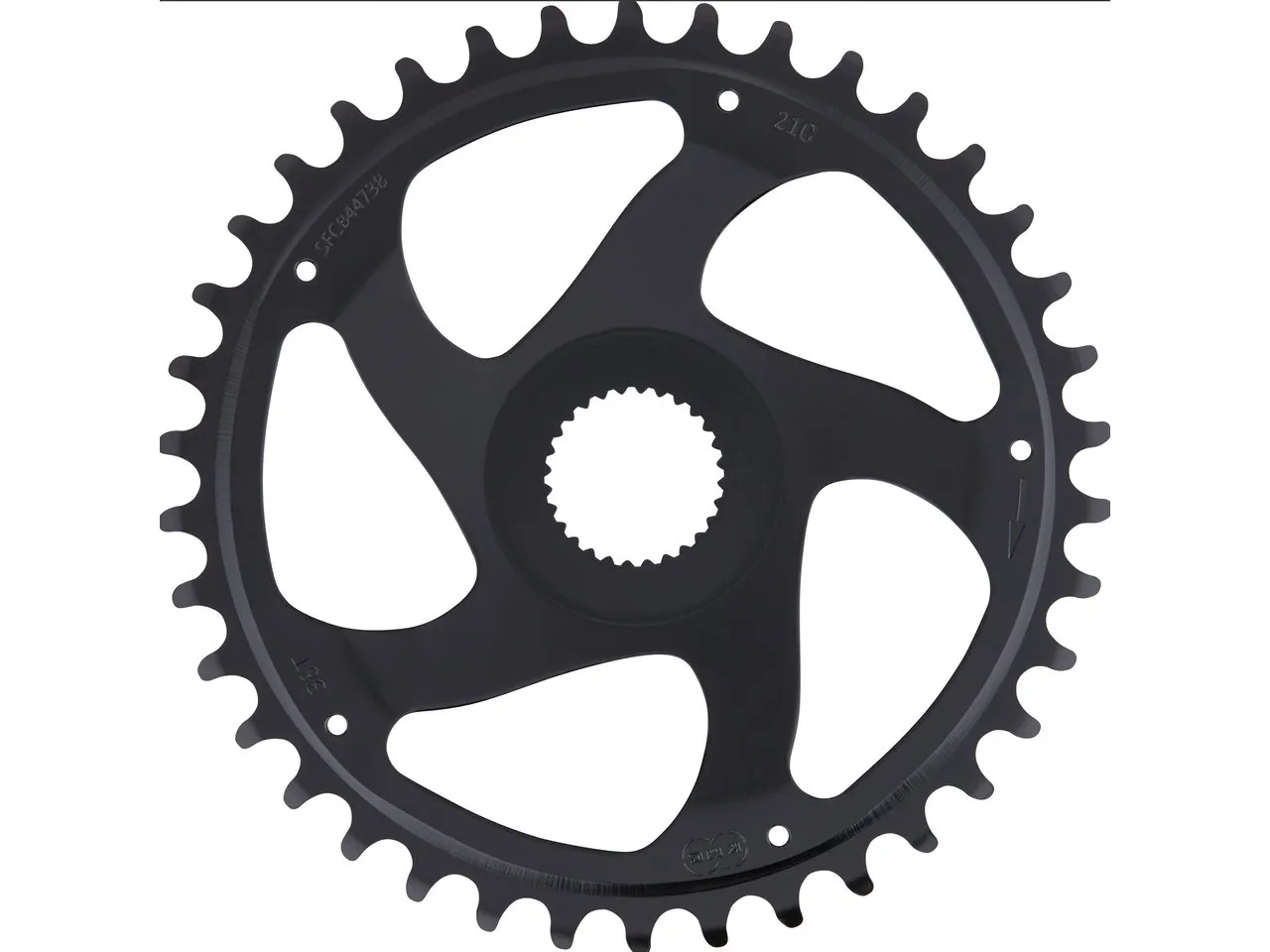 KMC Bosch Gen4 Super Narrow 4,5 mm E-Bike Kettenblatt, Black, 38t