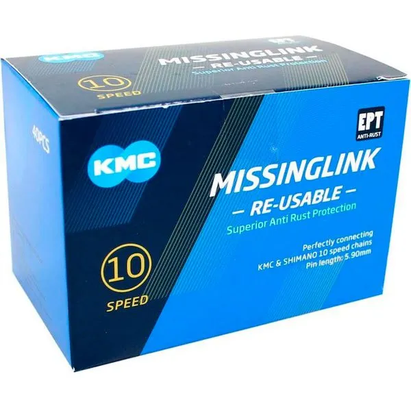 KMC Ept 10s Kedjelänk 40 Enheter, Silver, 5.88mm KMC Ept 10s Kedjelänk 40 Enheter, Silver, 5.88mm