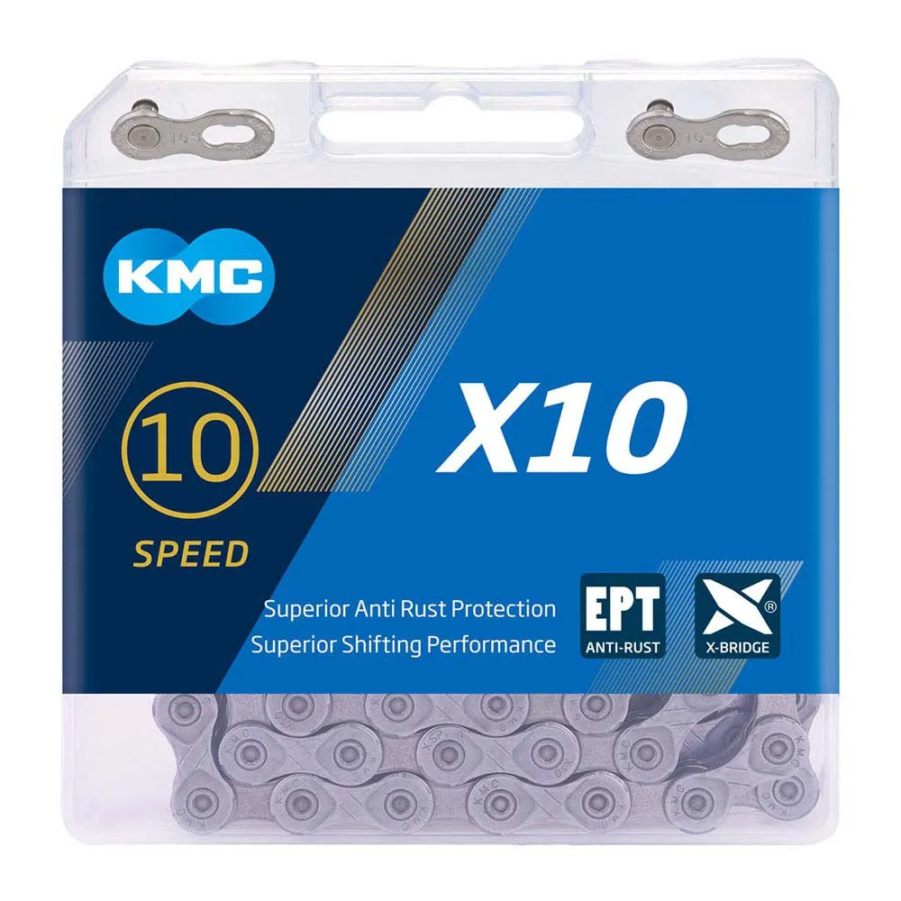 KMC X10 Ept 50 M Kedja, Silver, 50 Meters, 10s
