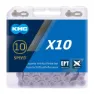 KMC X10 Ept 50 M Kedja, Silver, 50 Meters, 10s
