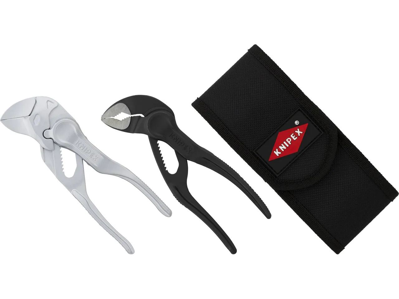 Knipex Zangenset Cobra XS und Zangenschlüssel XS in Werkzeuggürteltasche Knipex Zangenset Cobra XS und Zangenschlüssel XS in Werkzeuggürteltasche