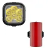 Knog Blinder 1300 + Mid Cobber Cykellampset, Black / red, 1300 / 170 Lumens