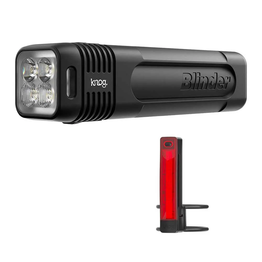 Knog Blinder 600 & Plus 20 Ljussett, Black / red, 600 / 20lm