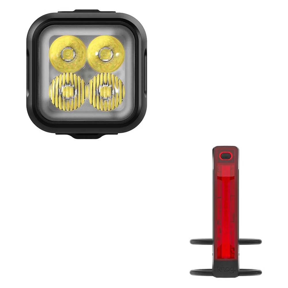 Knog Blinder 600 & Plus 20 Ljussett, Black / red, 600 / 20lm
